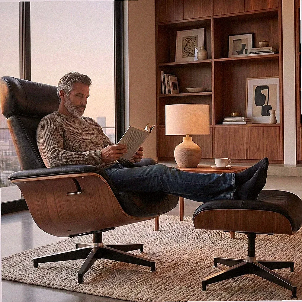 Leather Chaise