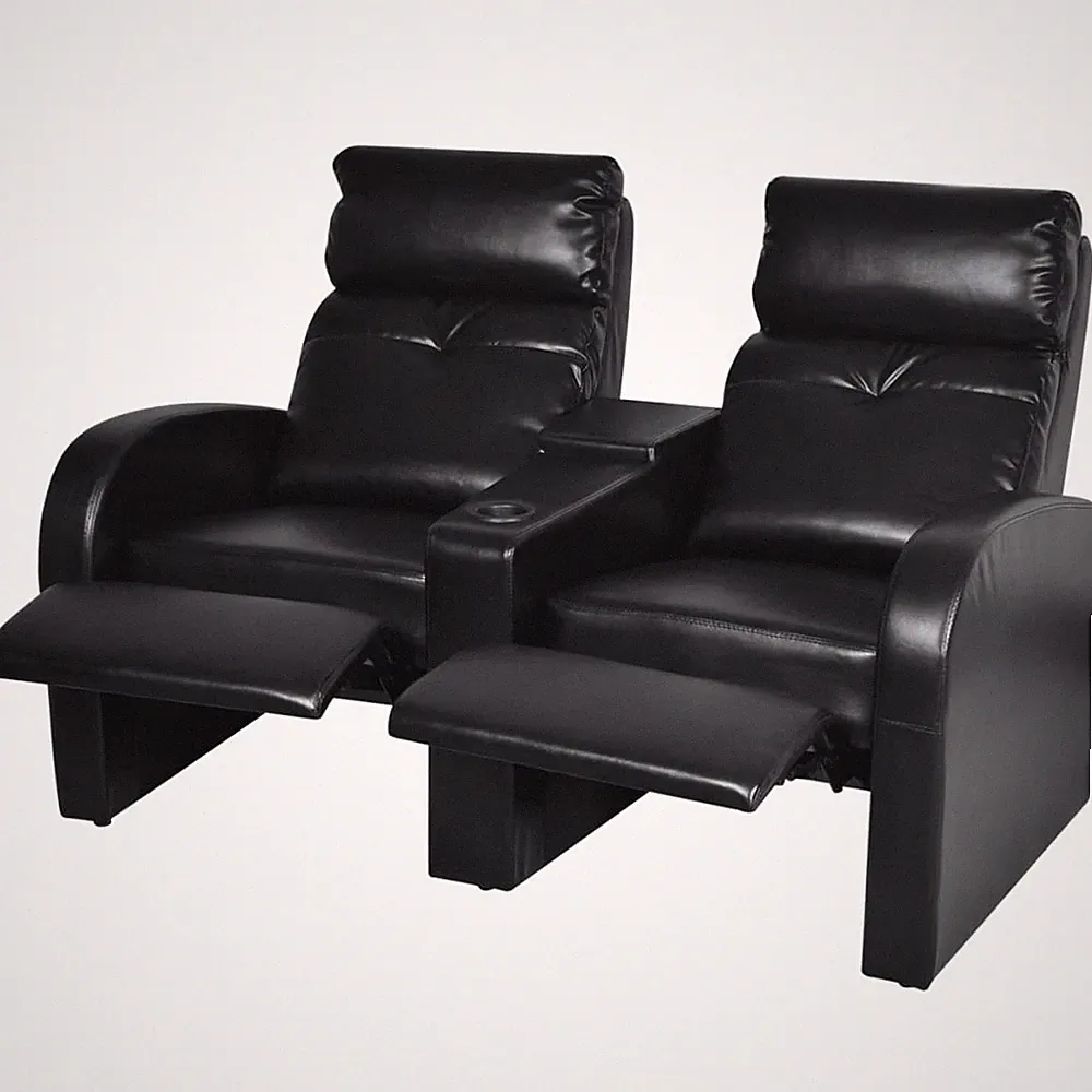 Reclining Chair 2 Seater Recliner Sofa Accent Chair Black Faux Leather vidaXL