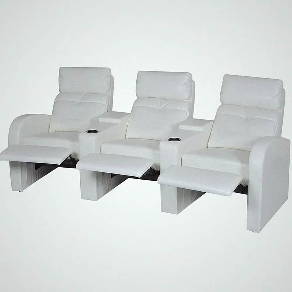 Reclining Chair 3 Seater Recliner Sofa Accent Chair White Faux Leather vidaXL